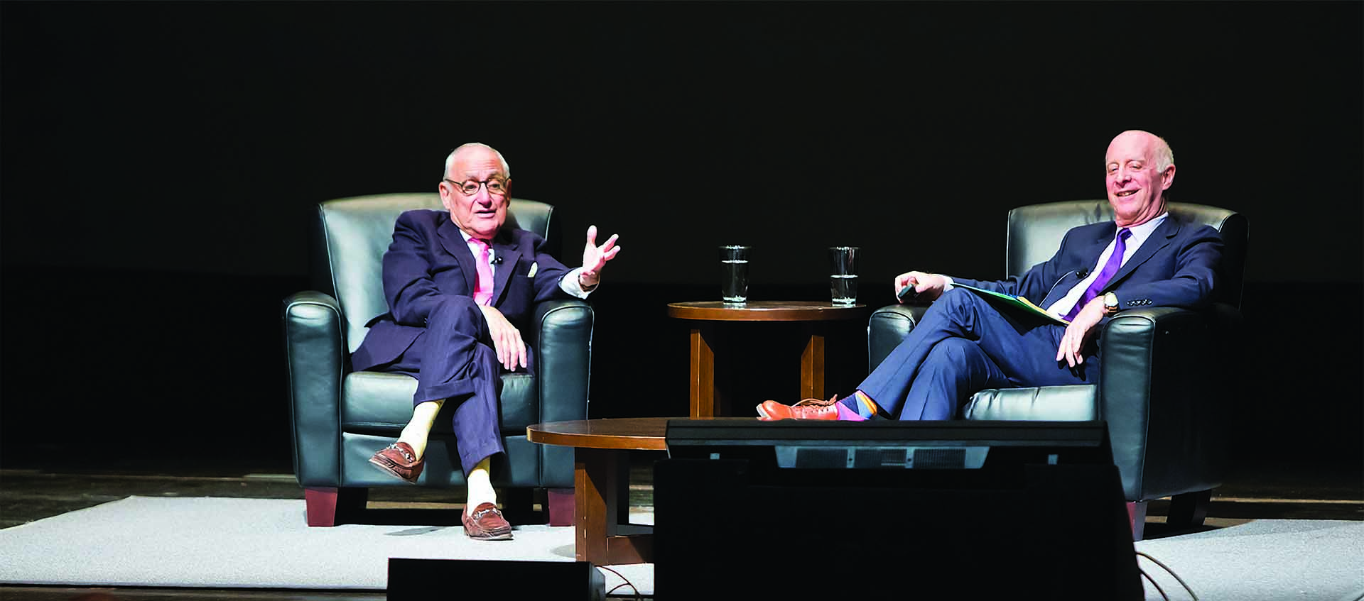 Stern and Goldberger have a discussion on stage