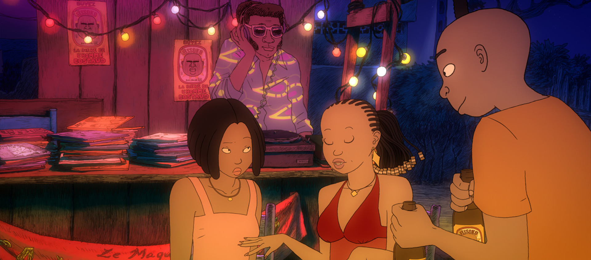 A scene from Marguerite Abouet and Clément Oubrerie's French animated film Aya of Yop City