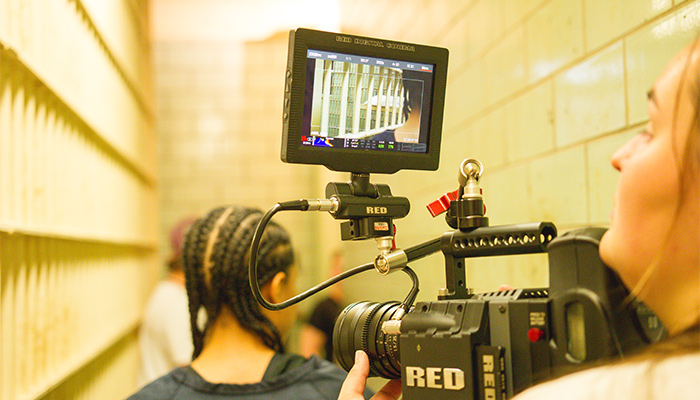 Camera behind the scenes