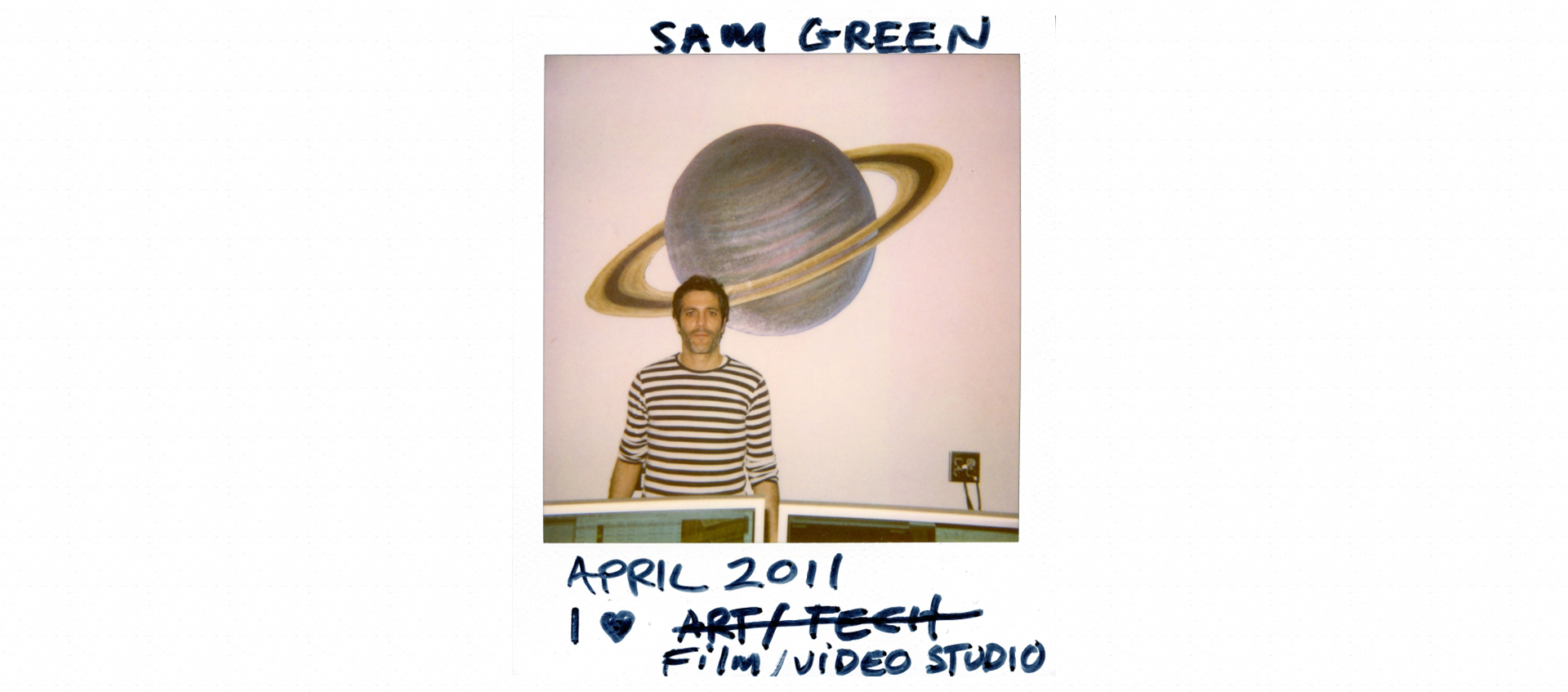 Sam green polaroid photo