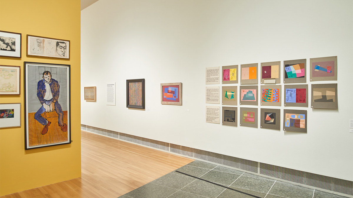 installation view of several works in the Wexner Center galleries