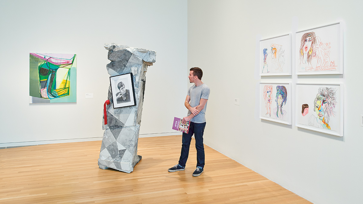 Installation view of several works in the Wexner Center galleries