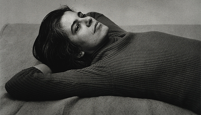 Photograph of Susan Sontag in repose