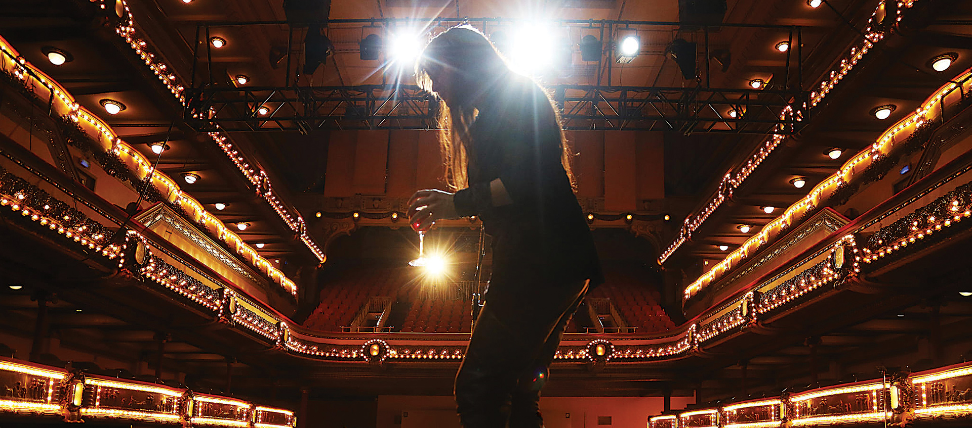 Woman on stage 