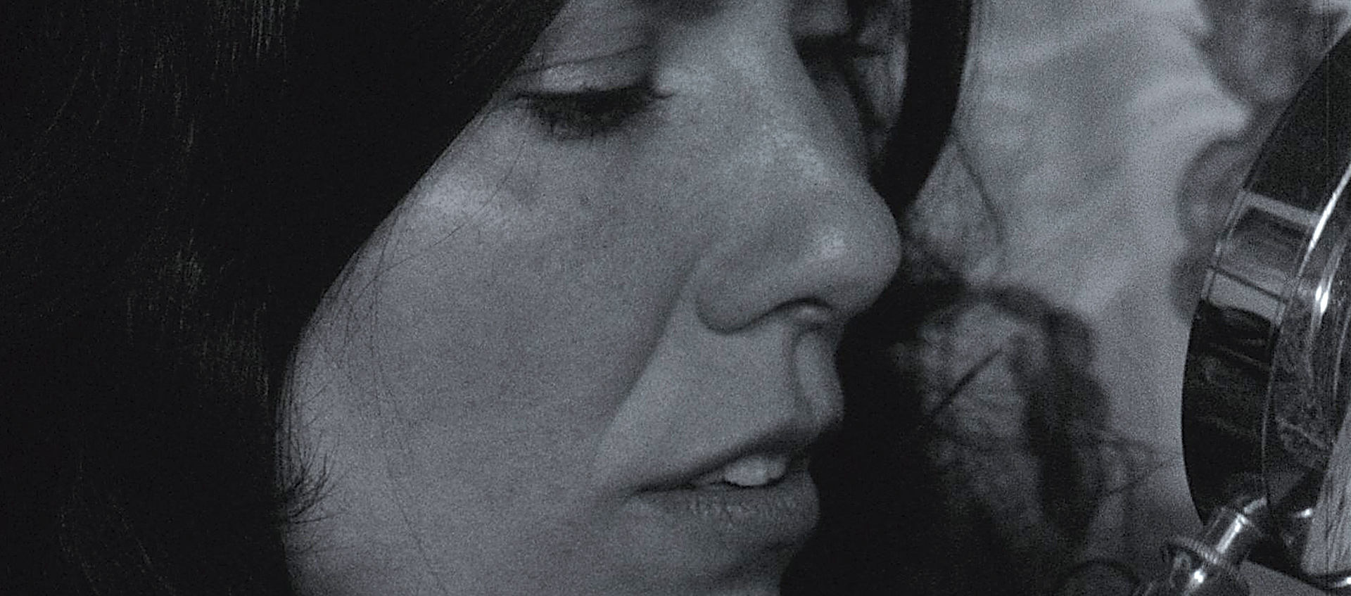 Closeup of side of woman's face