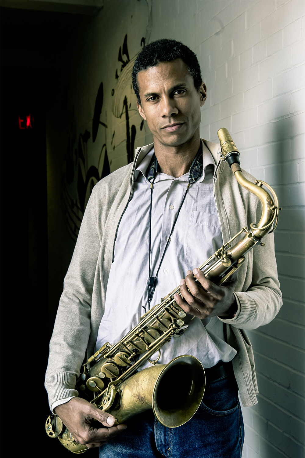 Mark Turner with his Saxophone