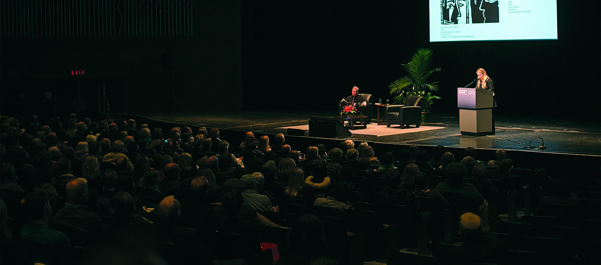 Conversation between Diana Widmaier Picasso and Jack Cowart on stage