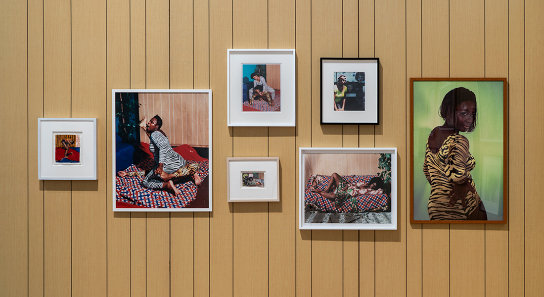 installation of Mickalene Thomas artworks in the Wexner Center galleries