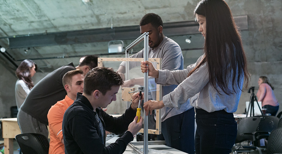 Ohio State Architecture students participate in a workshop ran by Sarah Oppenheimer