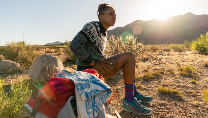 Runner and advocate Faith E. Briggs in Chelsea Jolly and Whitney Hassett's 2019 short film This Land