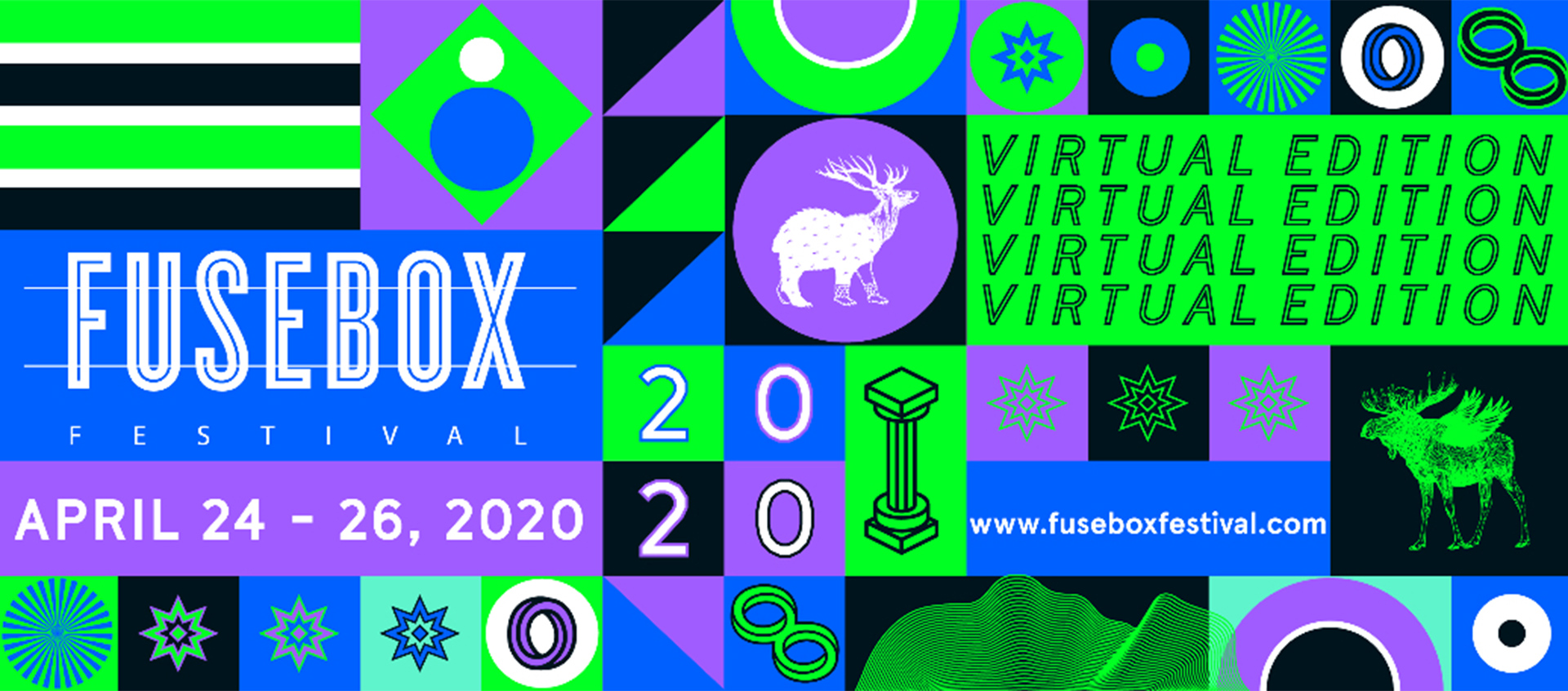 Graphic for the Austin Texas performance event Fusebox Festival