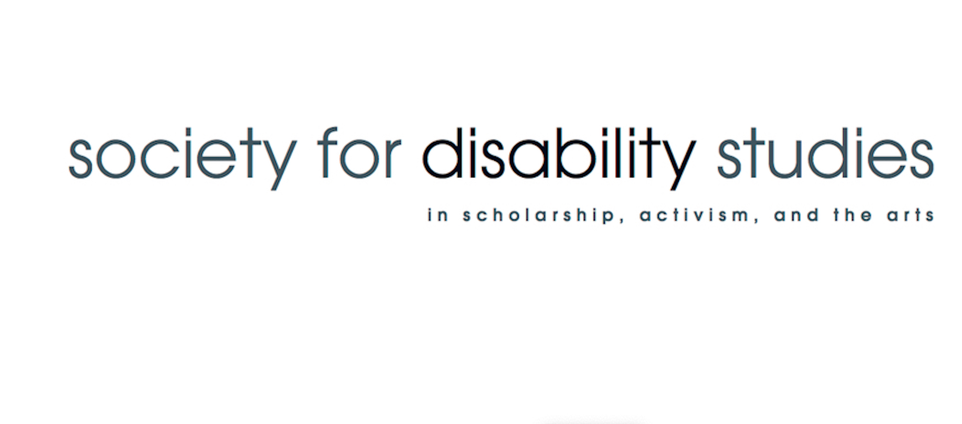 gray and black text logo on white background for the Society of Disability Studies