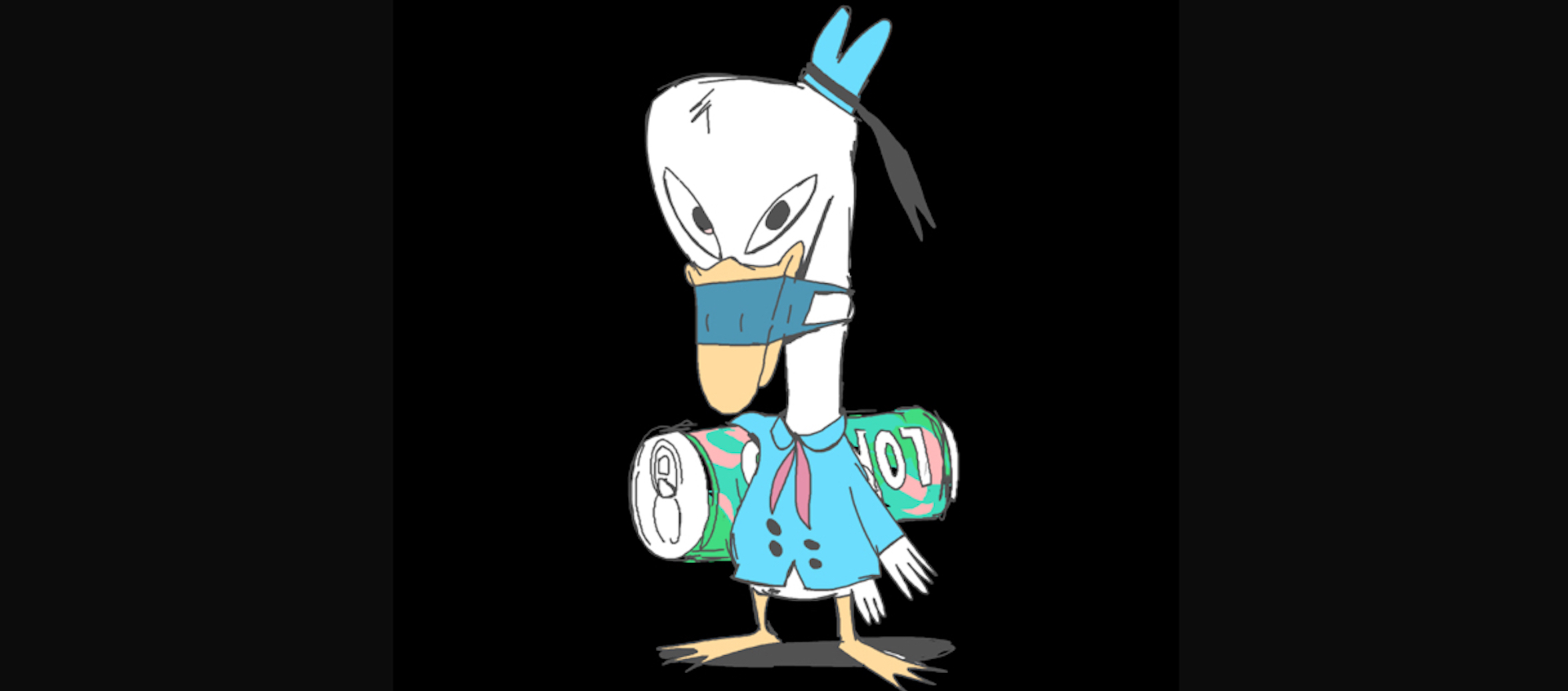 Donald Duck illustration by Malt Adult animation programmer Sarah Schmidt