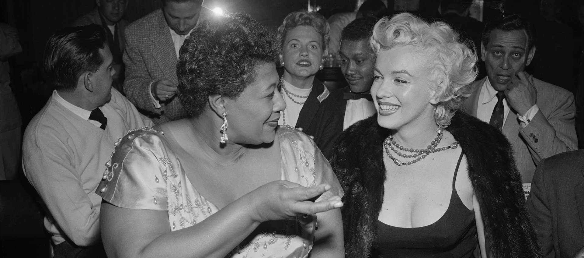 Ella Fitzgerald with Marilyn Monroe
