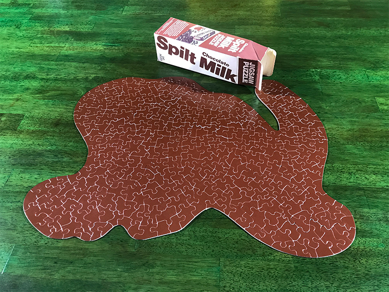 Spilled chocolate milk jigsaw puzzle