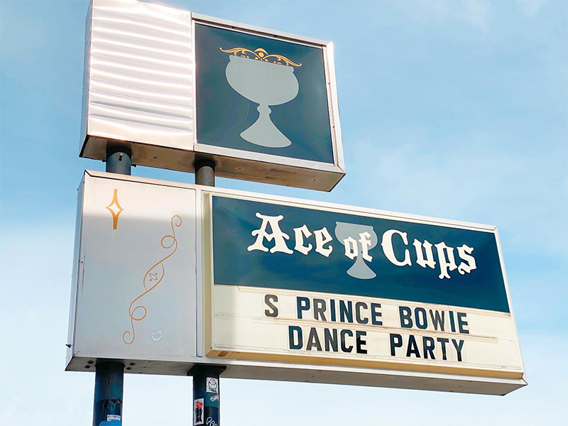 Marquee for Columbus rock club Ace of Cups