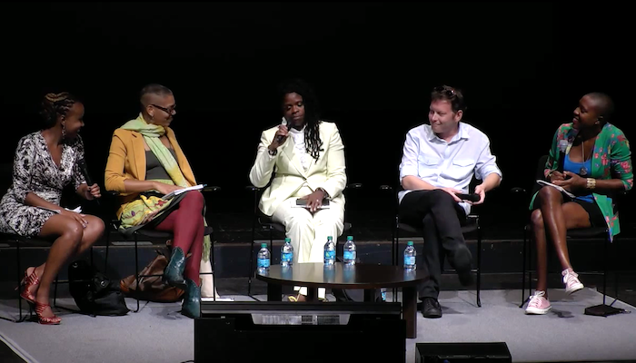 Panelists for the 2015 Wexner Center Director's Dialogue on Art & Social Change