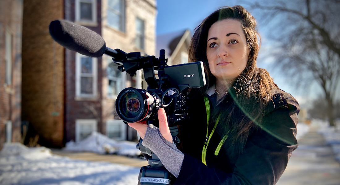 Director Hillary Bachelder focuses her camera