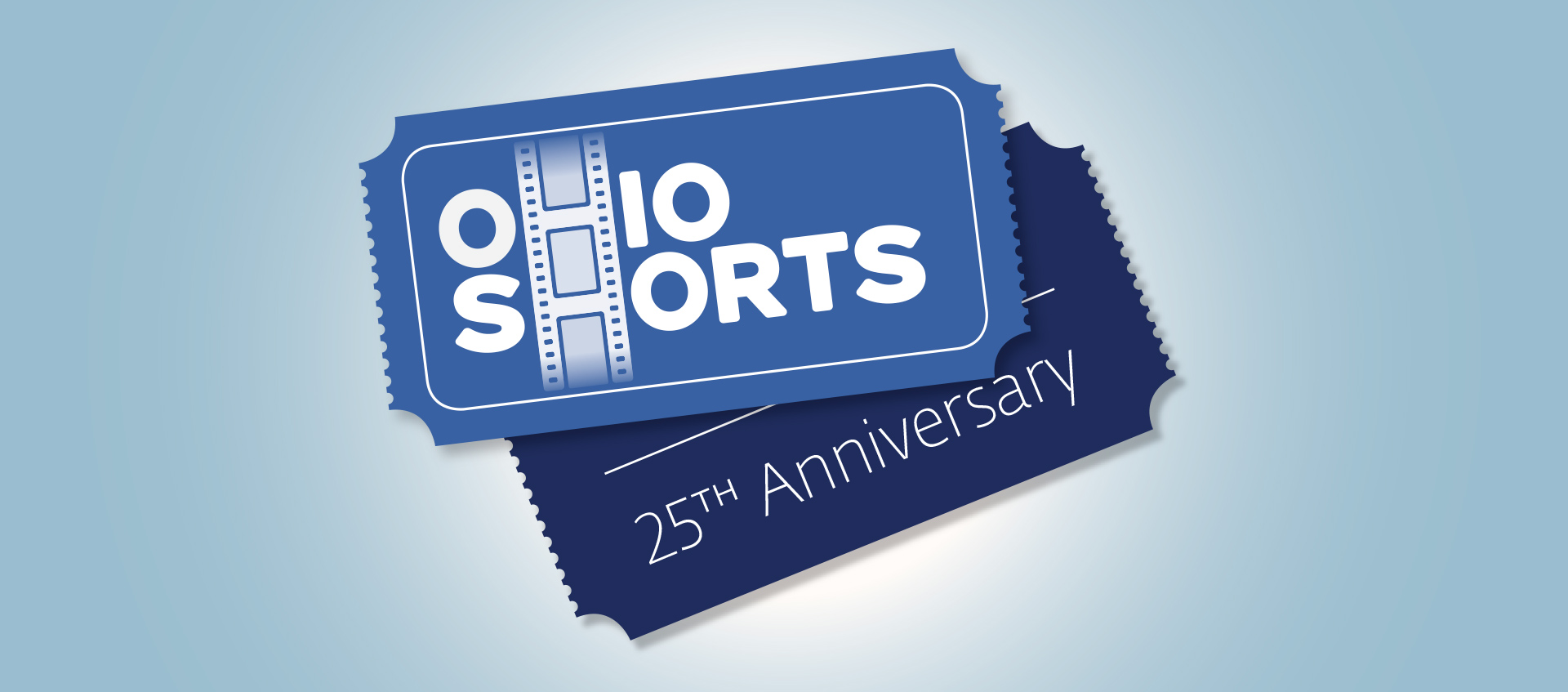 A graphic with two tickets that say "Ohio Shorts" and "25th Anniversary"