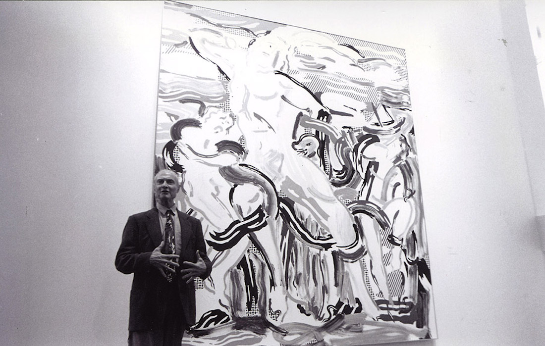 Roy Lichtenstein at his Wexner Center exhibit, 1995