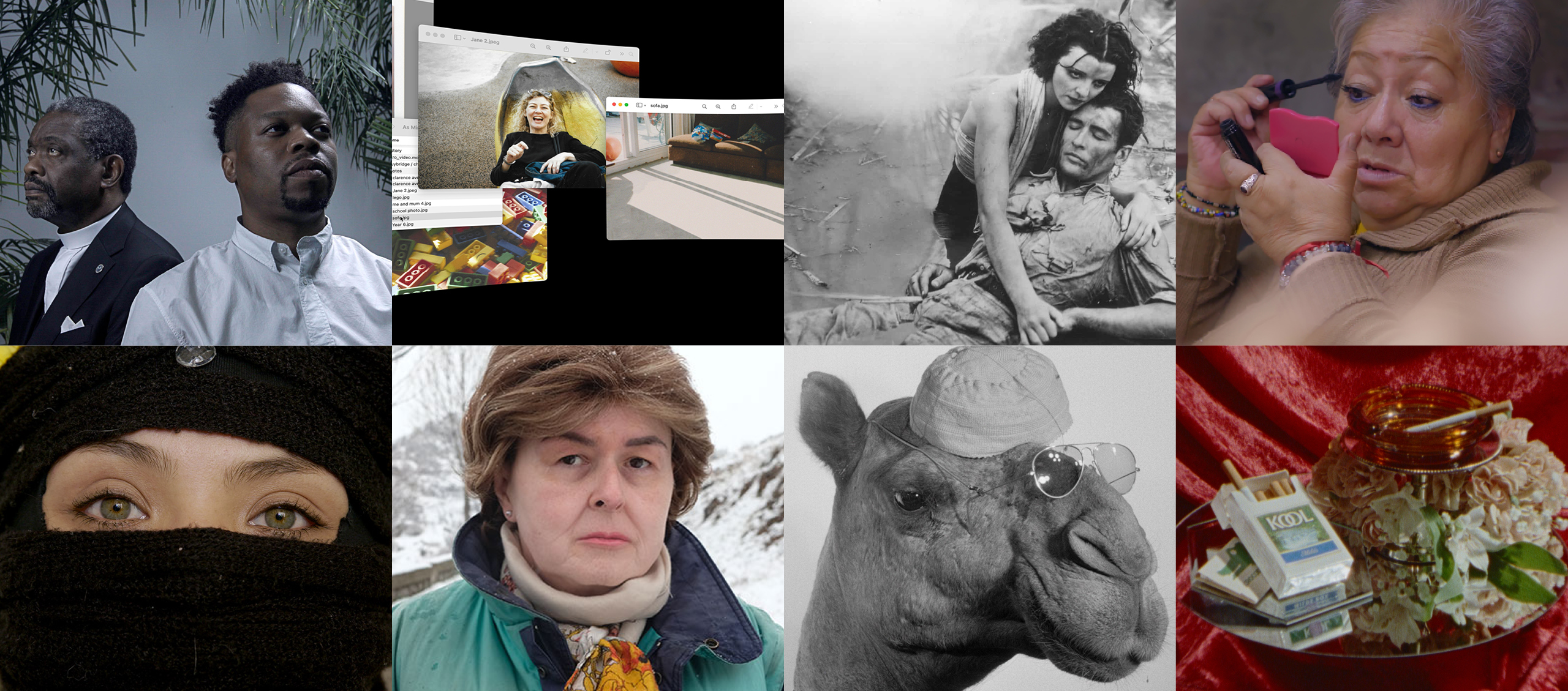 A collage of eight stills from our Unorthodocs 2022 lineup