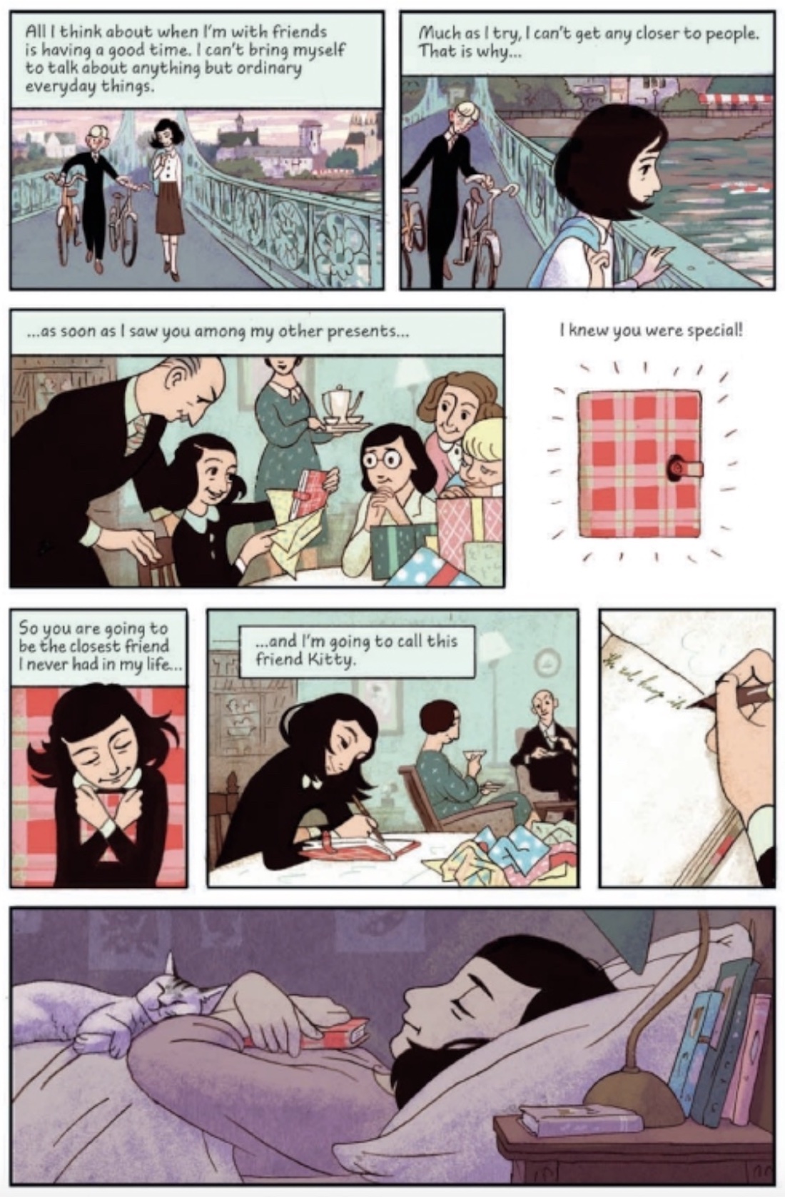 A page from the graphic novel adaptation of The Diary of Anne Frank by artist Ari Folman.