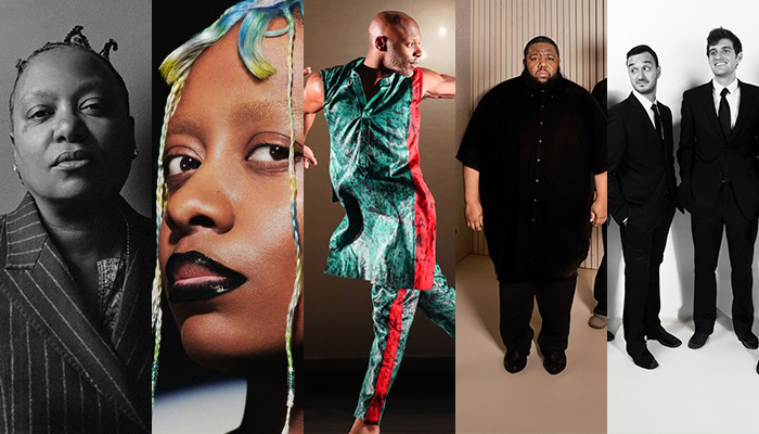 A lineup of five performing artists coming to the Wexner Center for the Arts in Autumn 2024.