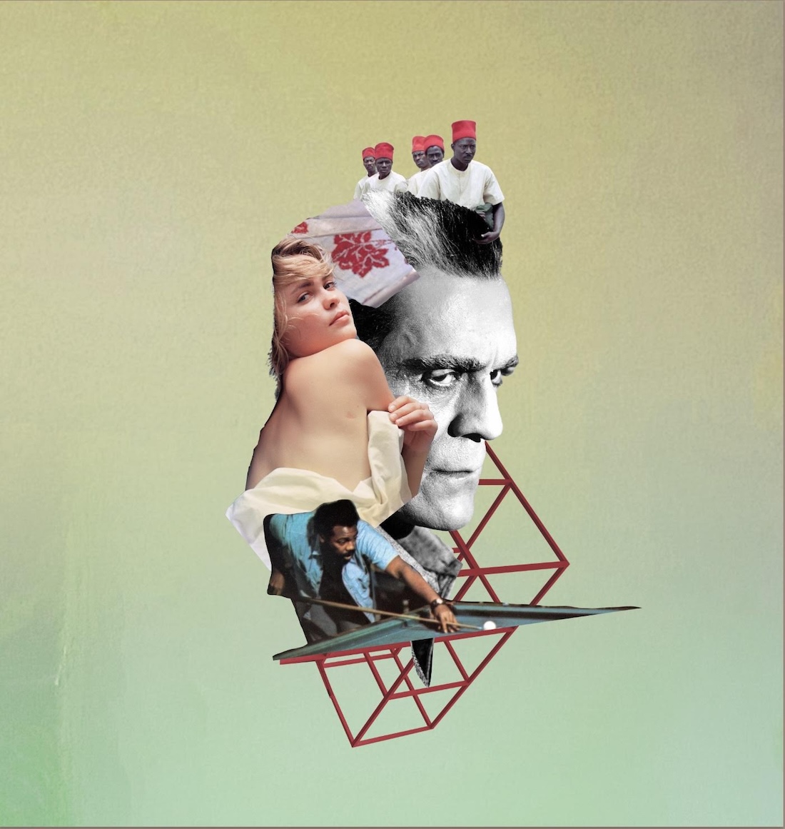 Collaged artwork with images from films in the 2025 Cinema Revival lineup.