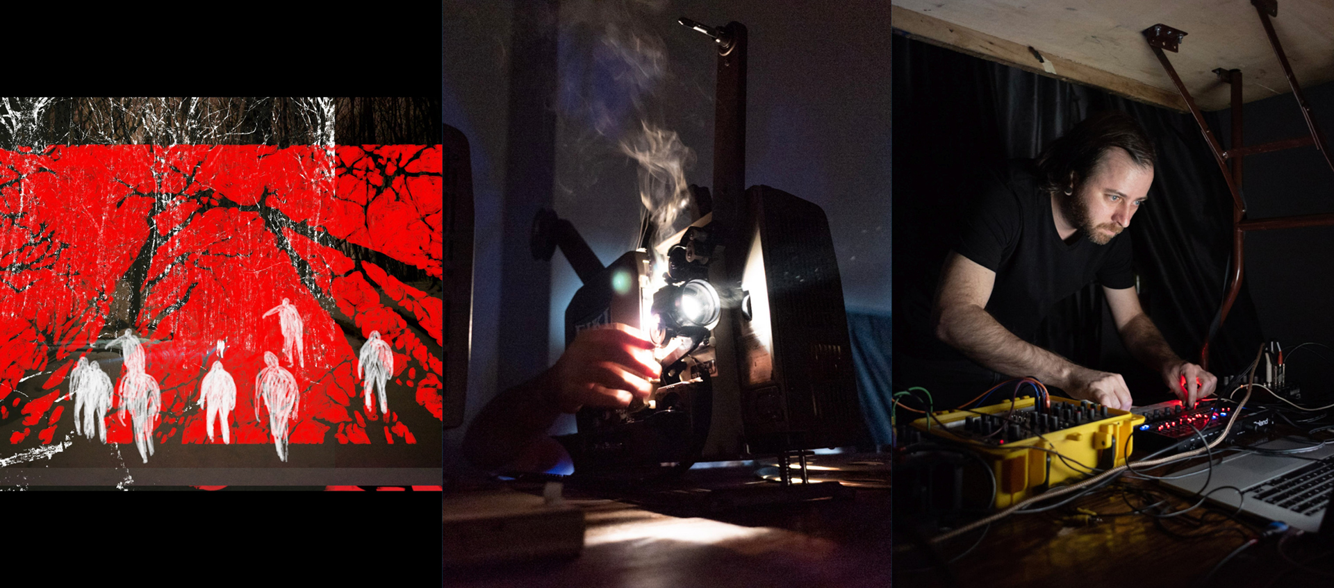 A collage of three stills from films screening in this program.