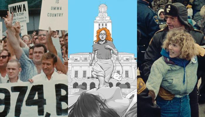 Three stills from the films in Classic American Docs.