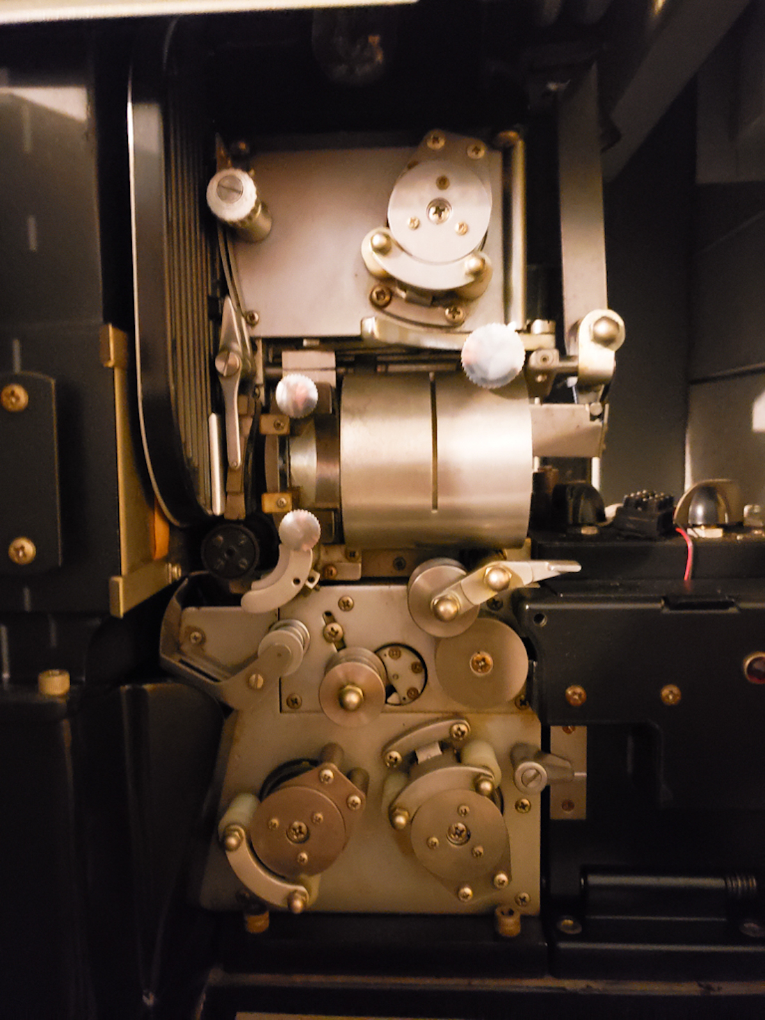 Inside of a 35mm projector